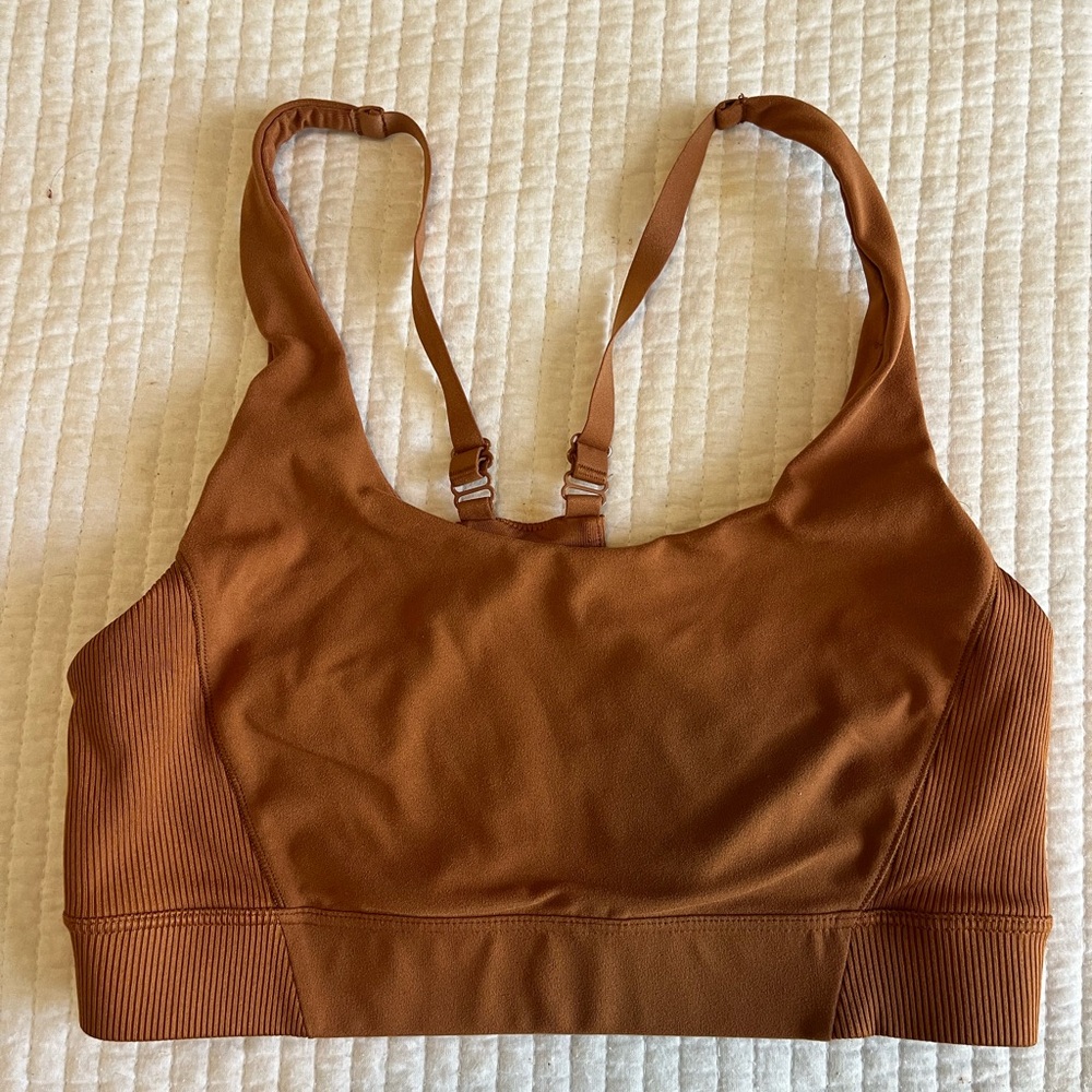 Tan/Brown Strappy Sports Bra